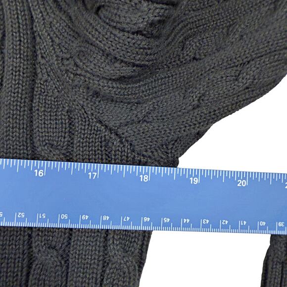 Ralph Lauren Black Cable Knit Cardigan - Picture 8 of 9